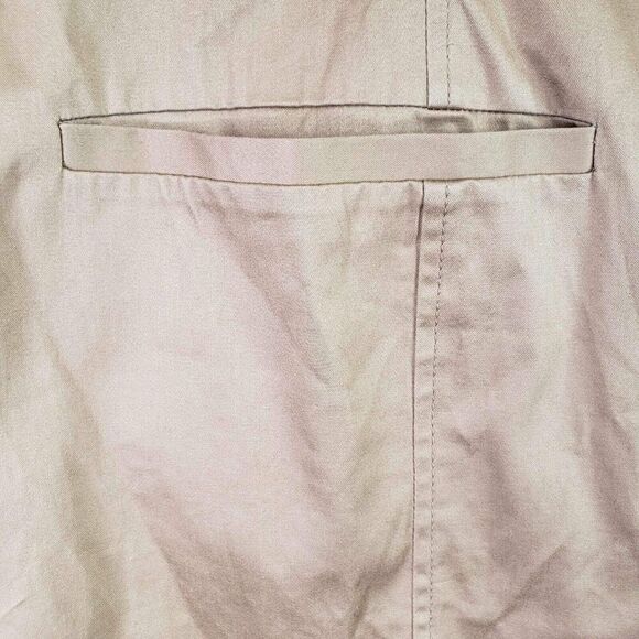 Catherines Blazer Open Front Jacket Plus Size 4X 30/32W Khaki Tan Canvas Pockets - Picture 6 of 11